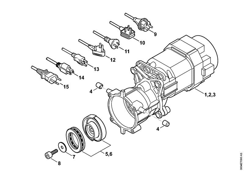 STIHL 4787-440-2000 Anschlussleitung EUR positie 9 technische tekening