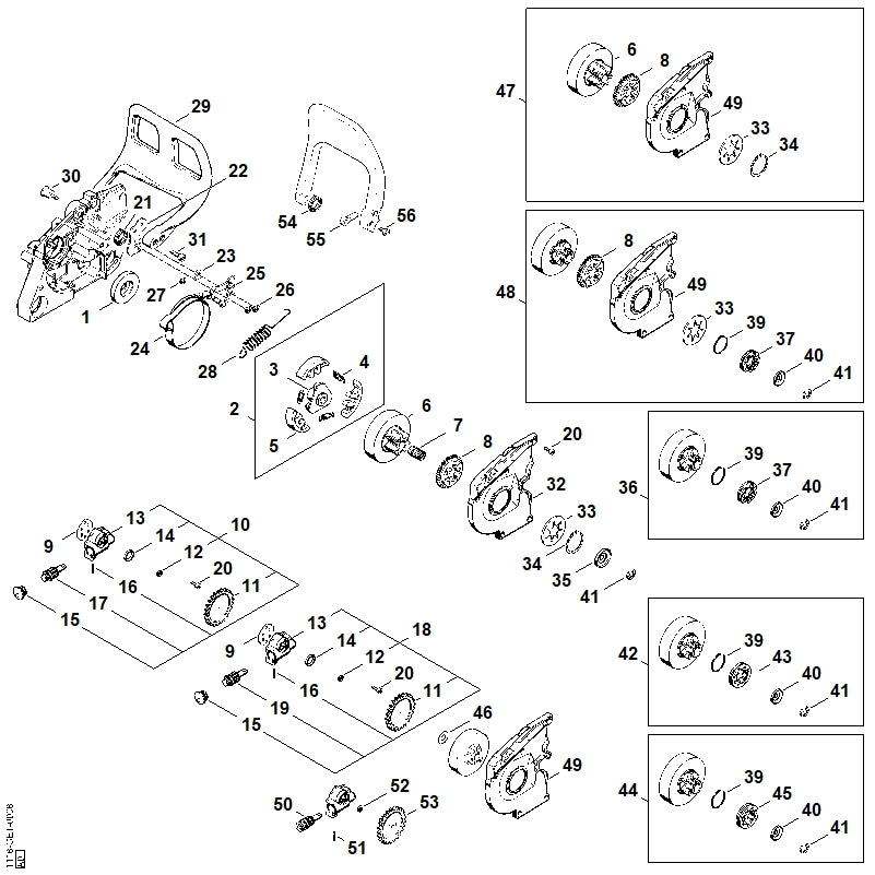 STIHL 9455-621-3490 Sicherungsring DIN471-31x1,2 positie 34 technische tekening