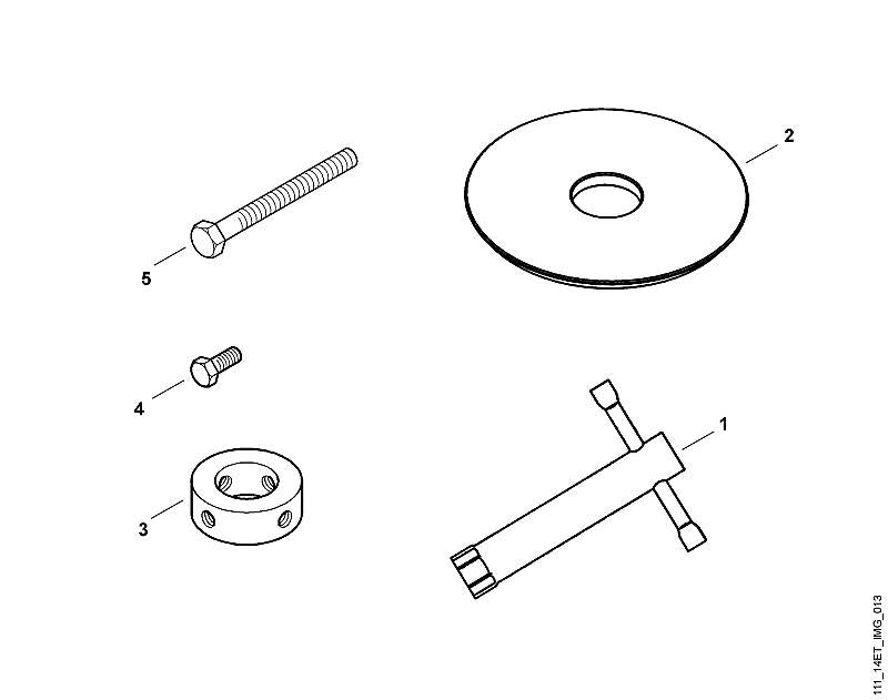 STIHL 9008-319-9067 Sechskantschraube 3/8"x85 positie 5 technische tekening