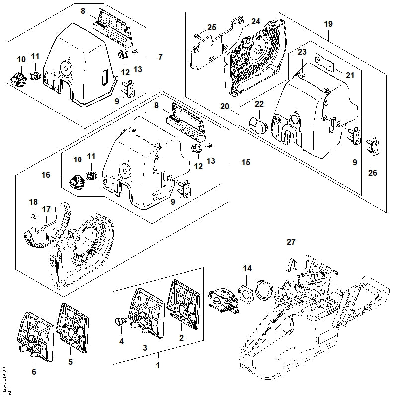 STIHL 0000-997-1335 Druckfeder positie 11 technische tekening