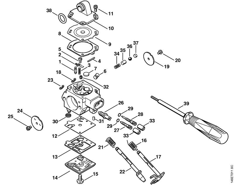 STIHL 4116-129-0902 Dichtung positie 13 technische tekening