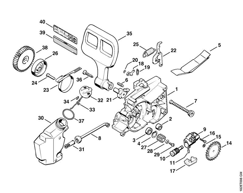 STIHL 1207-431-6400 Isolationsfolie positie 5 technische tekening