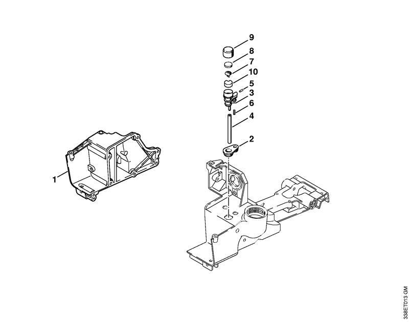 STIHL 4223-353-9200 Tülle positie 2 technische tekening