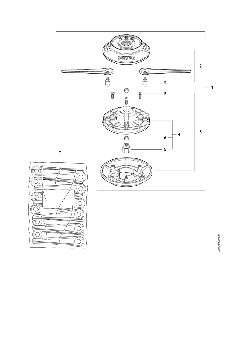 STIHL 4002-710-8701 Bundschraube positie 3 technische tekening