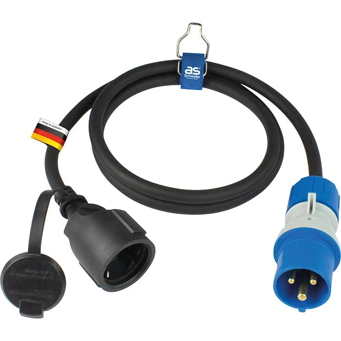 Schwabe cee Adapterkabel 3-polig auf schuko 230V IP44 1.5m