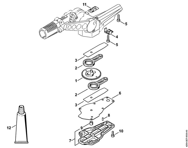 STIHL 4230-640-5804 Getriebedeckel positie 7 technische tekening