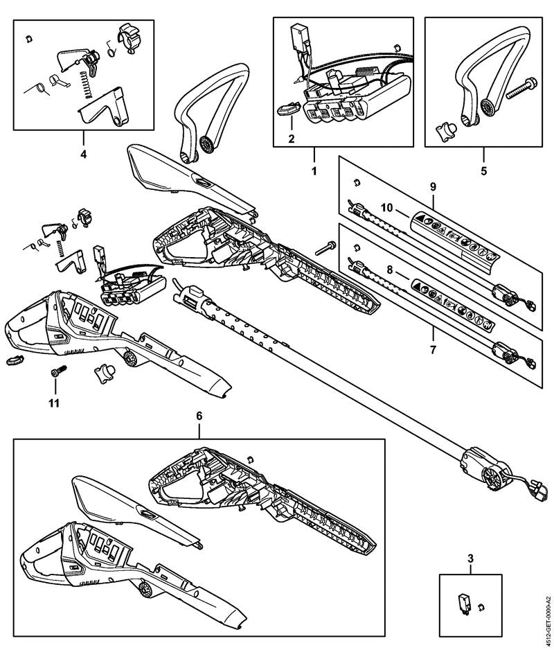 STIHL 4512-790-1002 Griffgehäuse positie 6 technische tekening