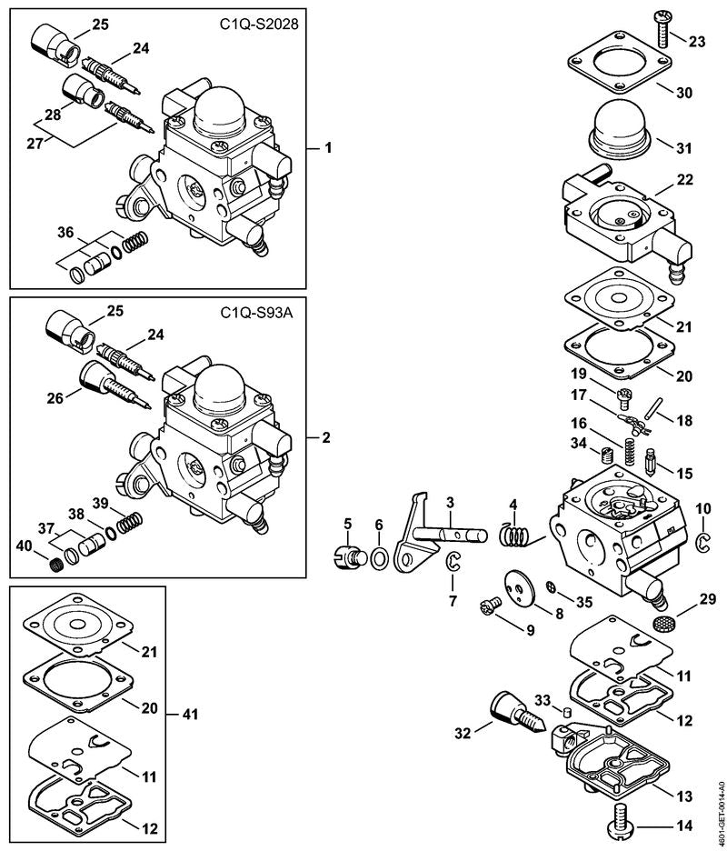 STIHL 4180-121-5800 Pumpenkolben positie 37 technische tekening