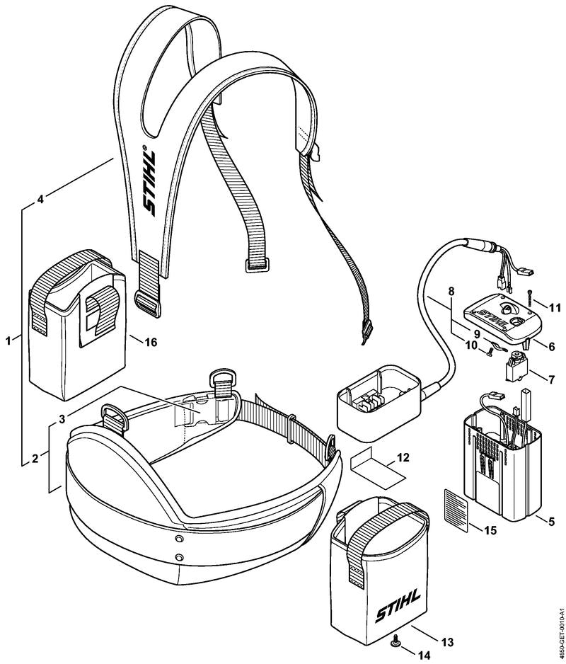 STIHL 4850-432-0601 Deckel positie 6 technische tekening
