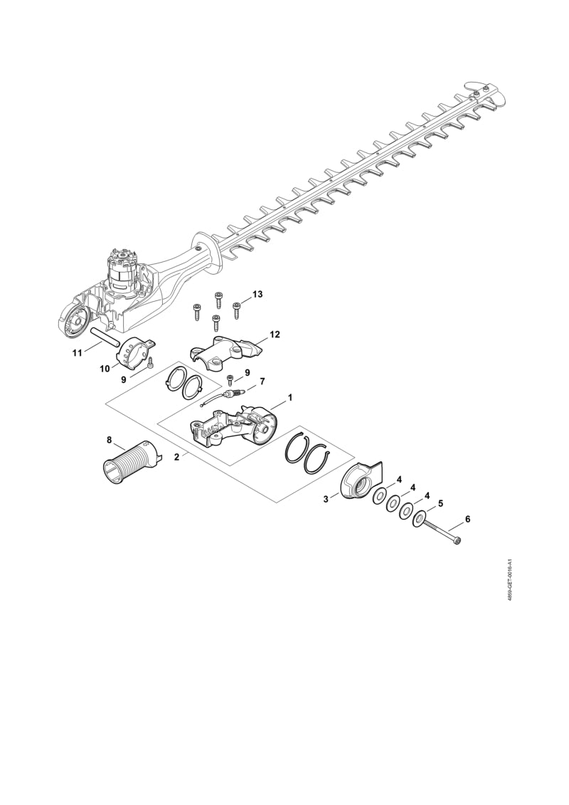 STIHL 4859-641-5501 Arretiergehäuse positie 8 technische tekening