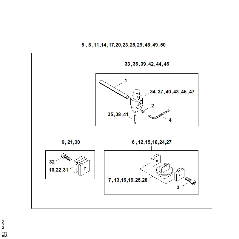 STIHL 5804-750-6600 Matrize 1/4" positie 6 technische tekening