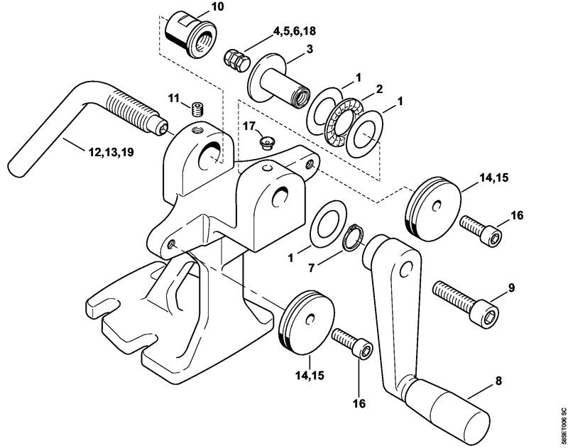 STIHL 5805-754-3800 Druckschraube 1/4", 0.325", Picco positie 12 technische tekening