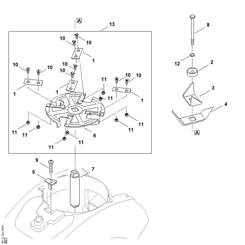 STIHL 6011-702-6700 Klemmscheibe positie 2 technische tekening