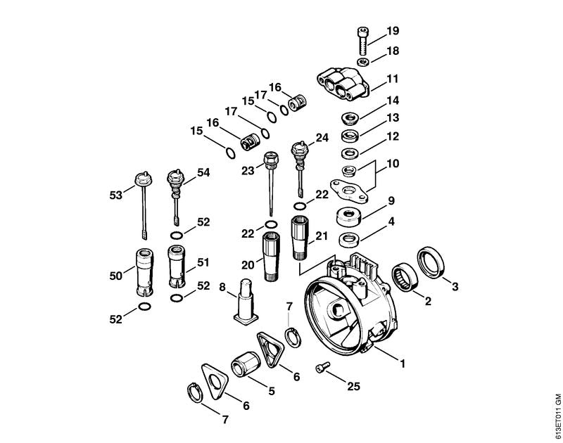 STIHL 4703-709-2010 Dichtring positie 14 technische tekening