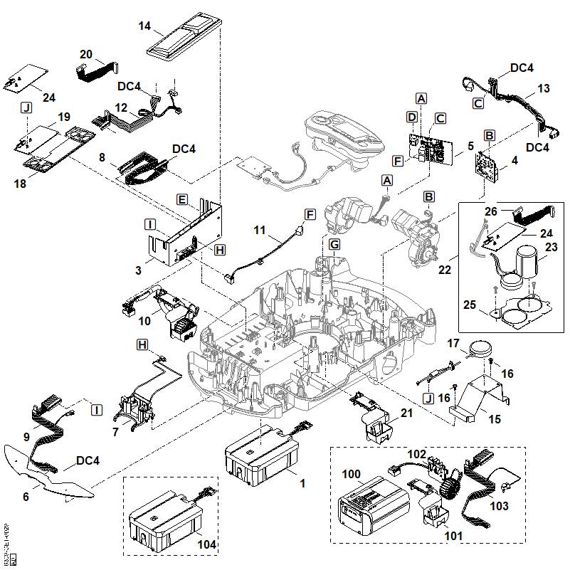 STIHL 6309-430-1410 Elektronikmodul positie 3 technische tekening