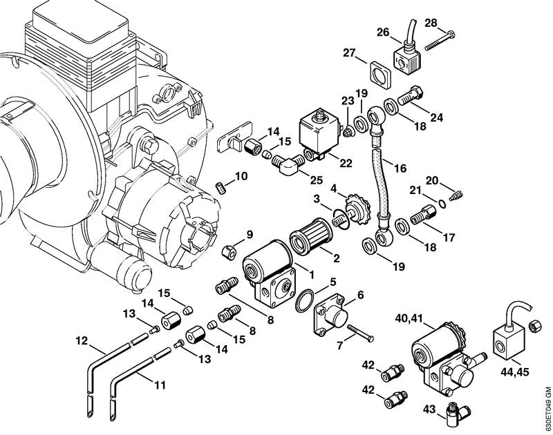 STIHL 4706-430-4405 Kupplung positie 26 technische tekening