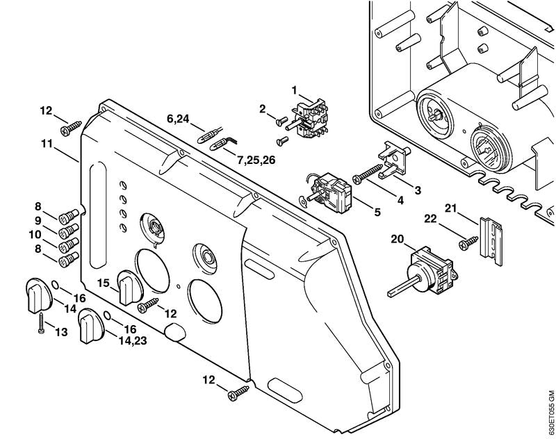 STIHL 4706-430-1806 Signalleuchte 400 V positie 26 technische tekening