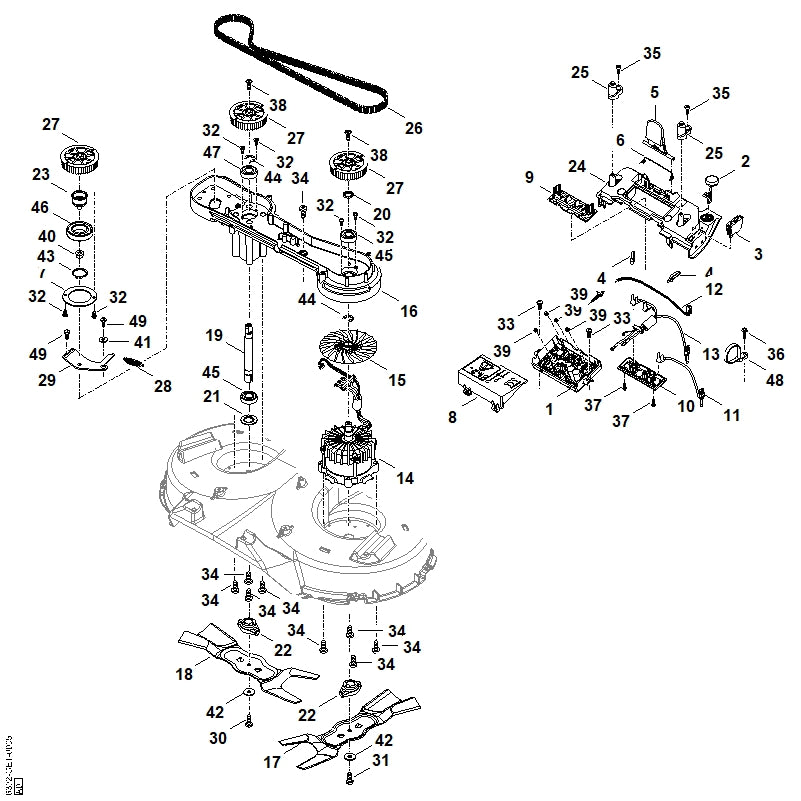 STIHL 6392-440-3040 Kabelbaum (Kontaktierung) positie 13 technische tekening