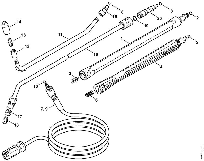 STIHL 4915-500-6702 Kupplung positie 20 technische tekening