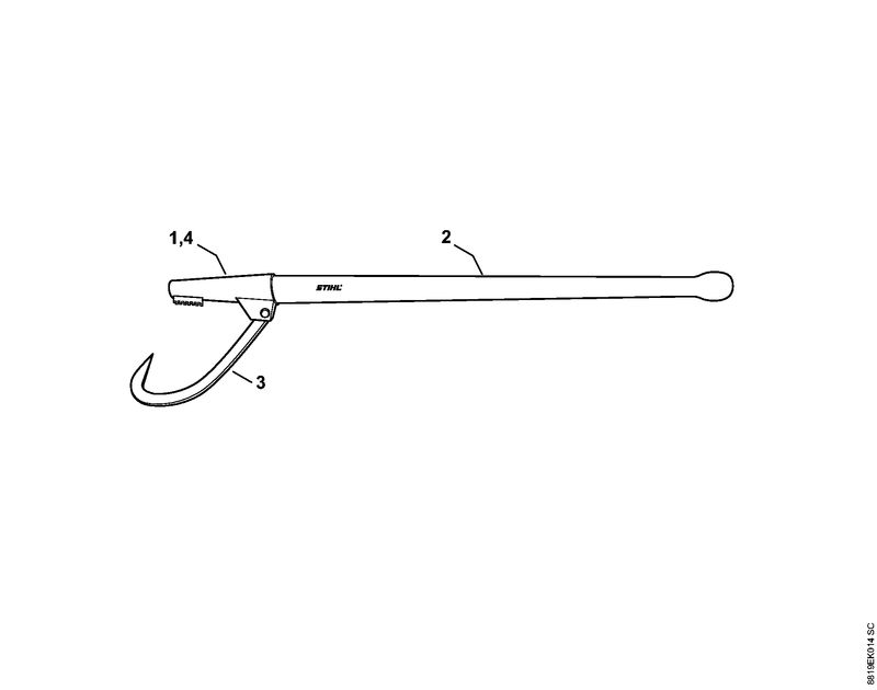 STIHL 0000-881-2112 Stiel Esche positie 2 technische tekening