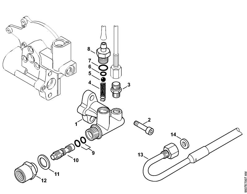 STIHL 4780-670-0800 Hochdruckschlauch positie 13 technische tekening