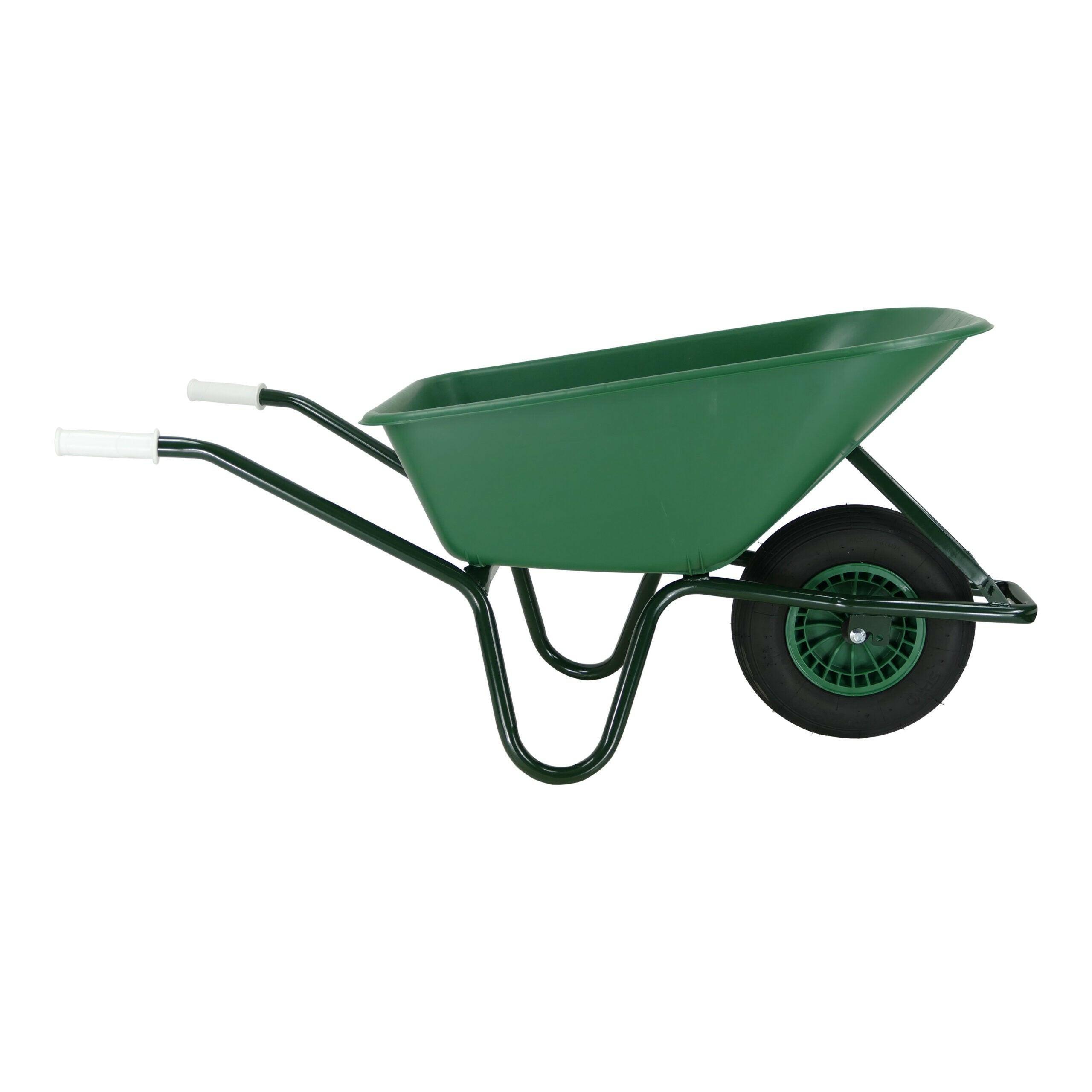 ALTRAD LIMEX Schubkarre – 100l PP-Mulde, Grün, Traglast 150kg, Luftbereiftes Rad, NEU