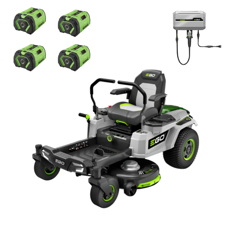 EGO Nullwendekreismäher Z6 ZT4201E-L Kit mit 4 Akkus und Ladegerät