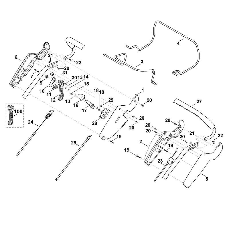 STIHL 6360-182-1321 Gehäusehälfte positie 1 technische tekening