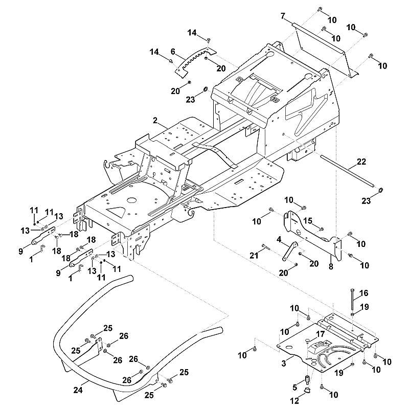 STIHL 6165-700-3100 Rahmen positie 2 technische tekening