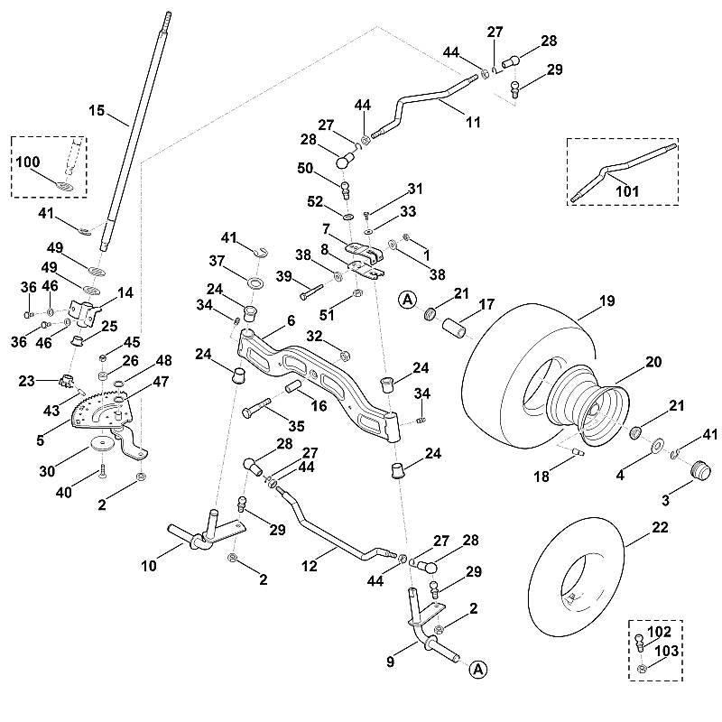 STIHL 6170-763-5700 Spurstange positie 12 technische tekening