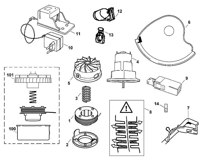 STIHL 6235-710-8120 Schutz positie 6 technische tekening