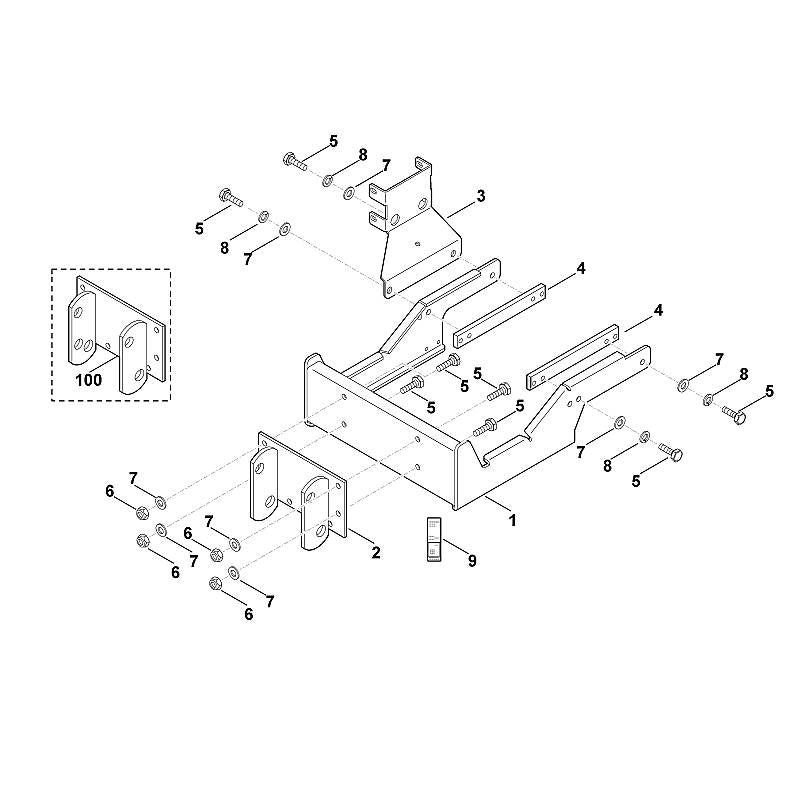 STIHL 6907-730-7116 Halter positie 2 technische tekening