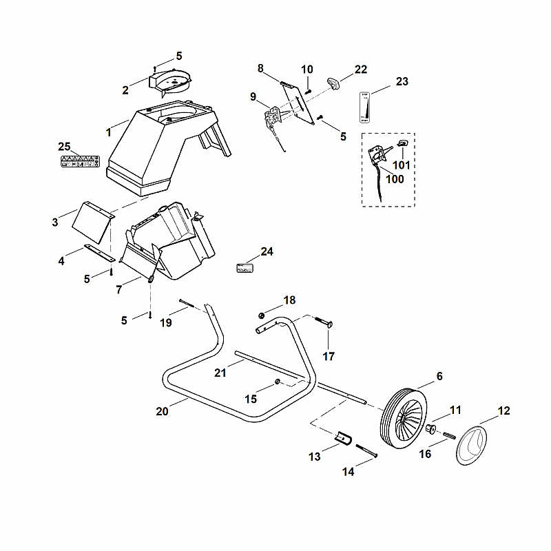 STIHL 4201-703-2800 Stopfen positie 11 technische tekening