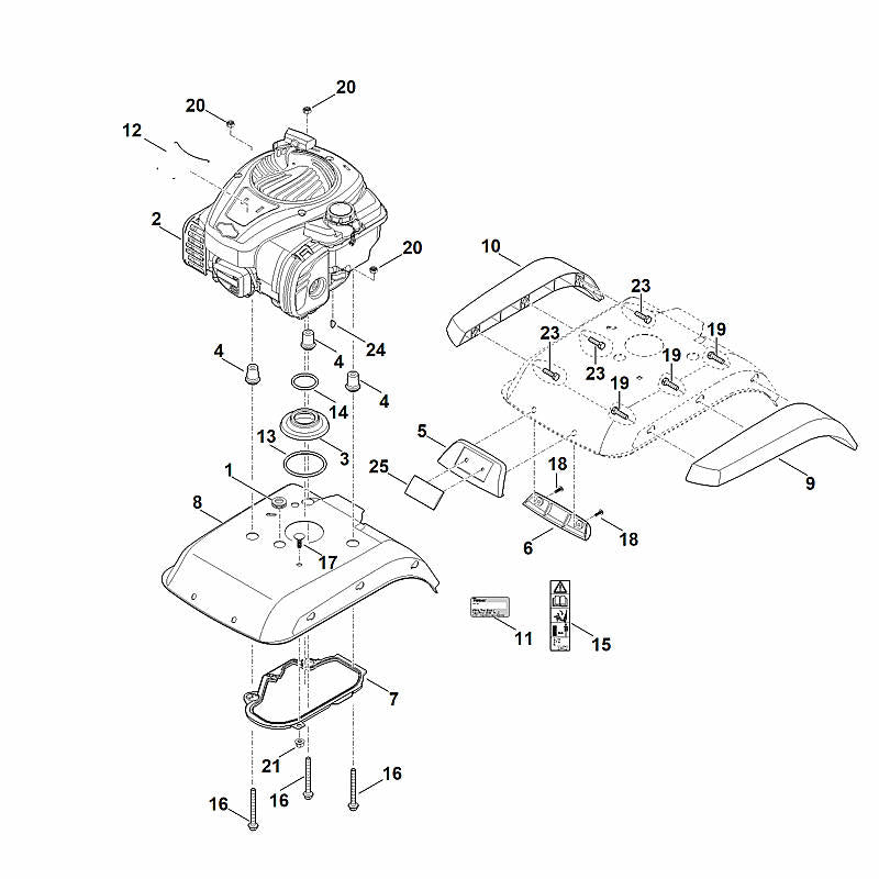 STIHL 6241-989-0605 Tülle 22,5/28/2 positie 1 technische tekening
