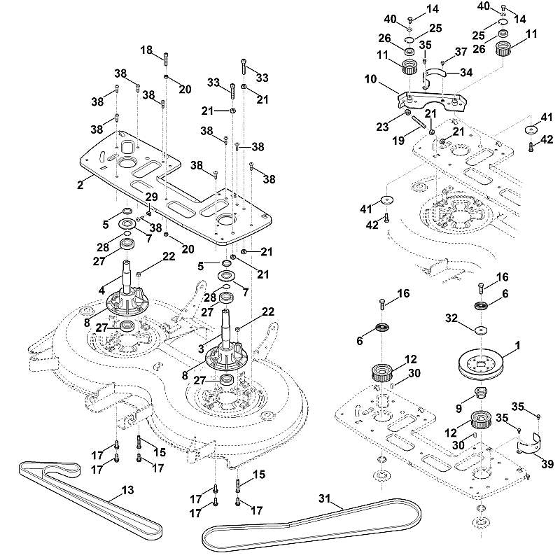 STIHL 6170-702-0720 Messerwelle links positie 3 technische tekening