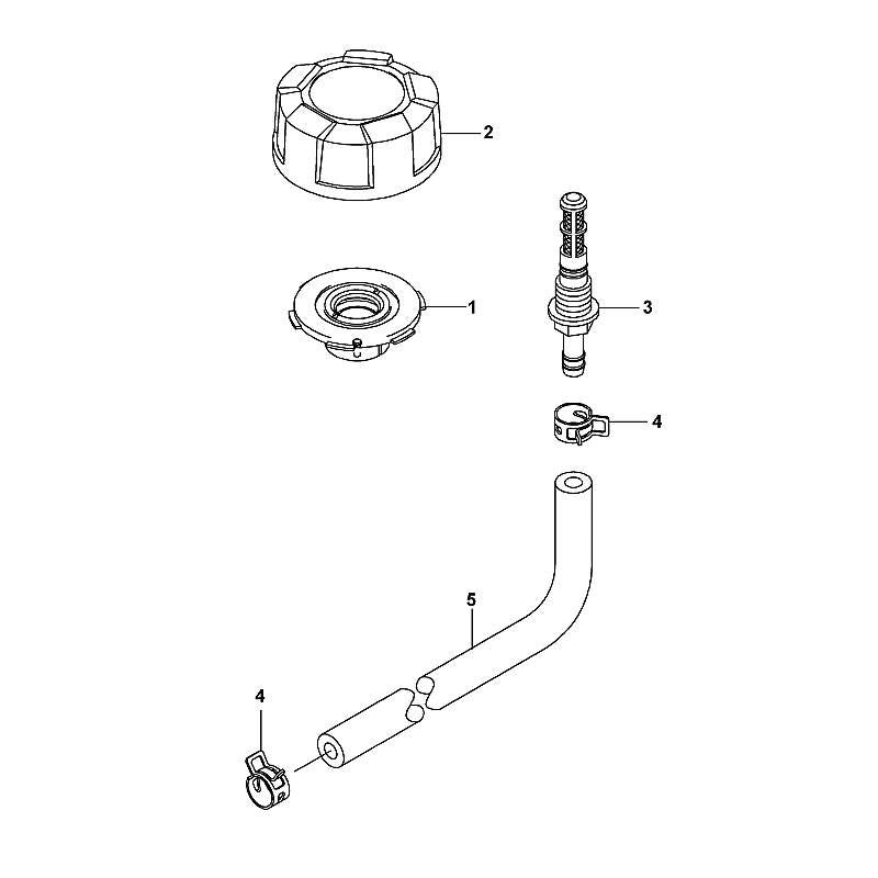 STIHL 0001-353-9100 Stutzen positie 3 technische tekening