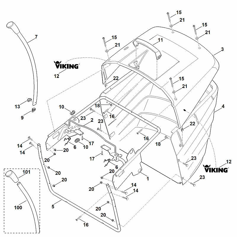 STIHL 6140-700-3115 Rahmen positie 1 technische tekening
