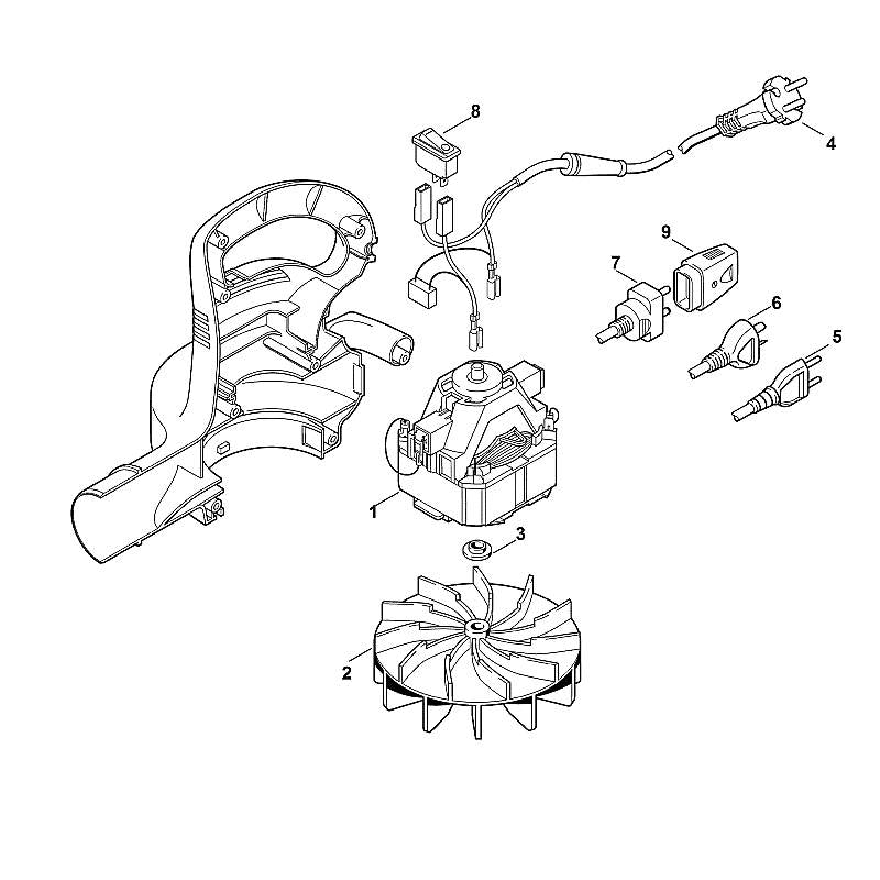 STIHL 4807-430-0500 Schalter positie 8 technische tekening