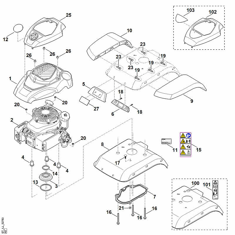 STIHL 6241-967-1511 Typenschild MH 560 positie 12 technische tekening