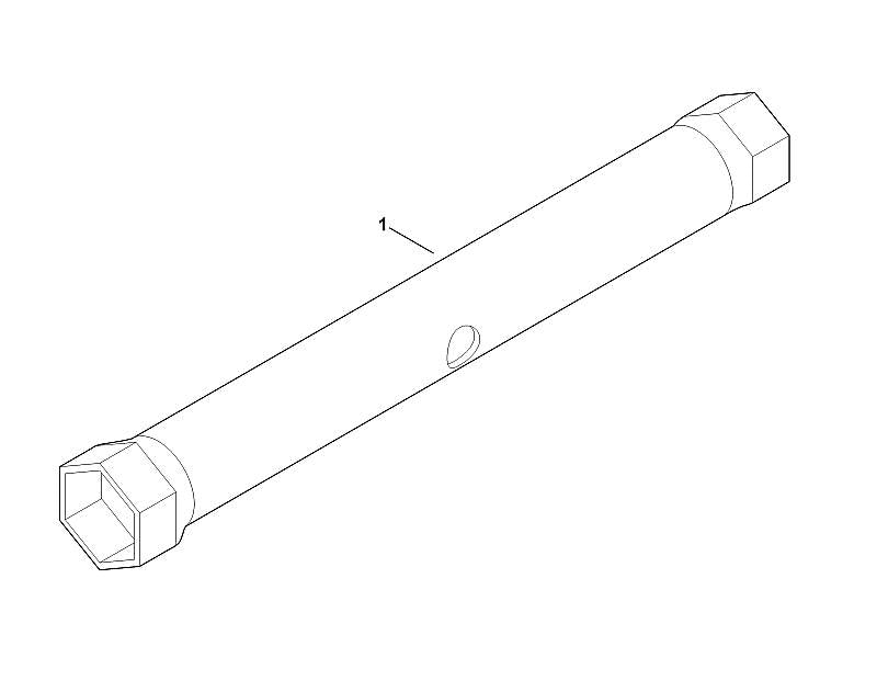 STIHL 6170-893-8000 Zündkerzenschlüssel positie 1 technische tekening