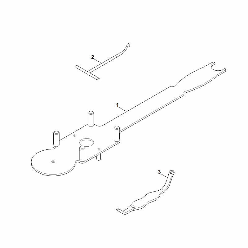 STIHL 0000-893-8102 Demontagewerkzeug positie 3 technische tekening