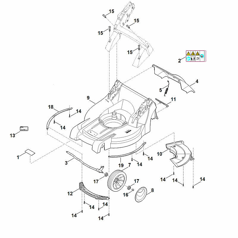 STIHL 6338-700-2722 Klappe kpl. positie 4 technische tekening