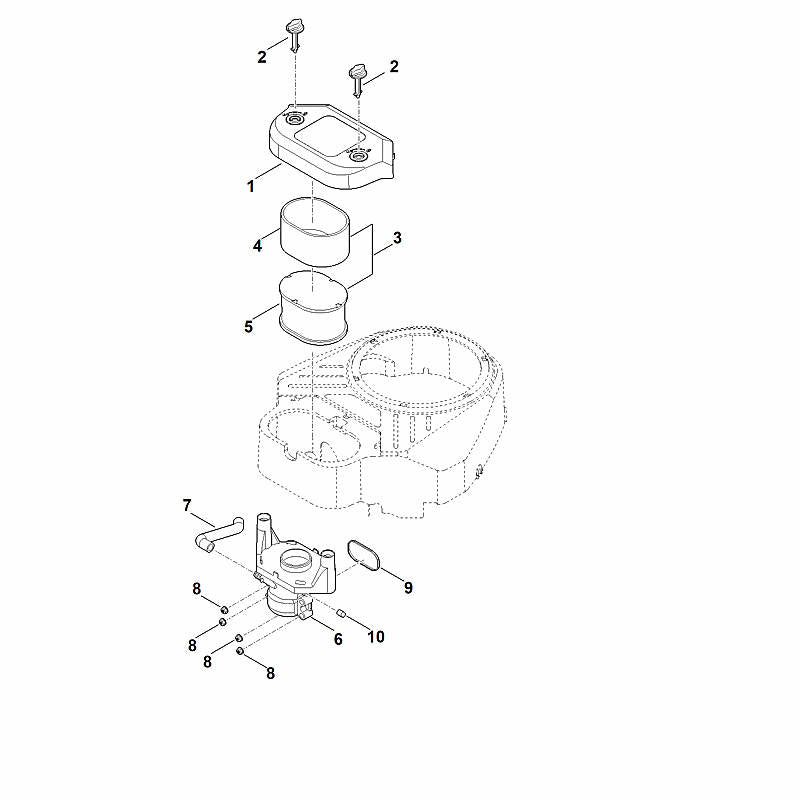 STIHL 0004-141-0602 Vorfilter positie 4 technische tekening