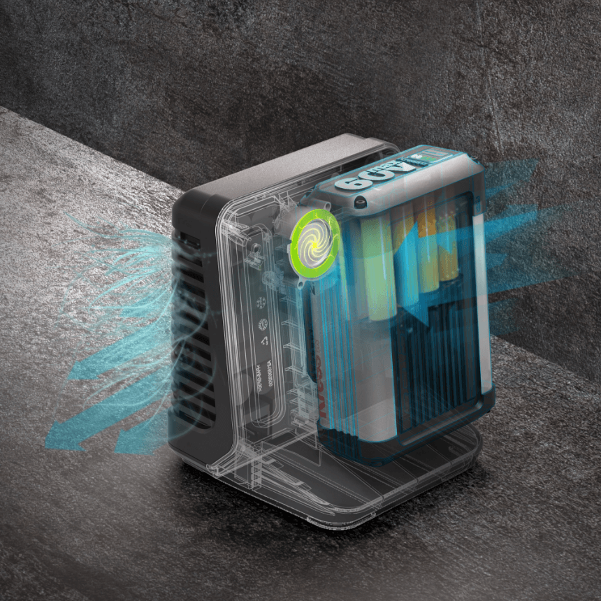 Kress Dual-Port-Ladegerät KA3706 60 V 8 A Air-Cooling-System
