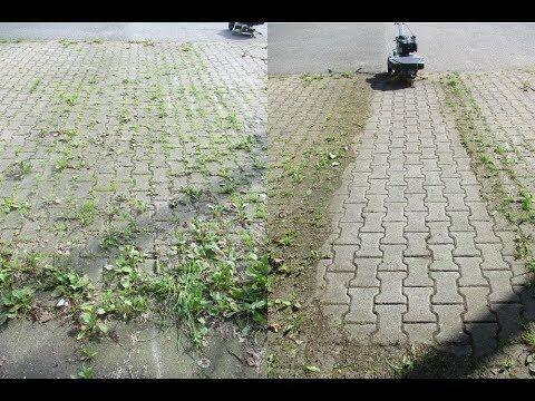 Kwern Benzin-Unkrautbürstenmaschine Greenbuster Vorher/Nachher