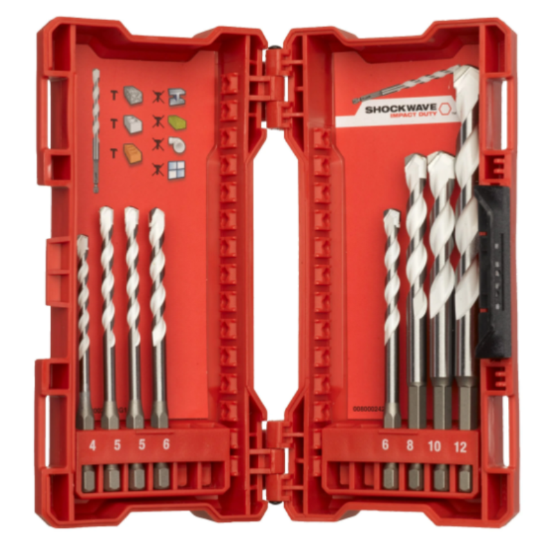 Milwaukee Multi-Material-Bohrerset SHOCKWAVE EMEA - 4/5/5/6/6/8/10/12