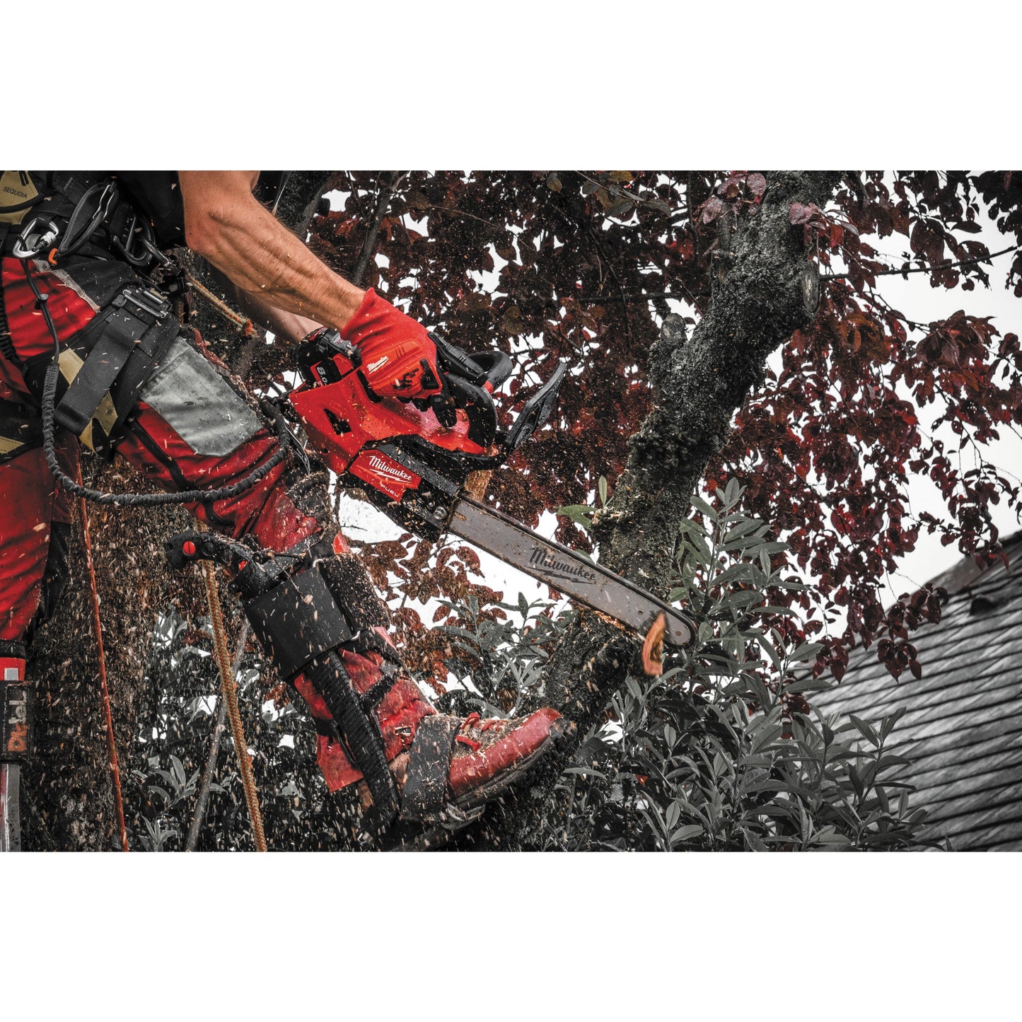 Milwaukee Akku-Kettensäge mit Obergriff M18™ FUEL™ - 35 cm in Aktion