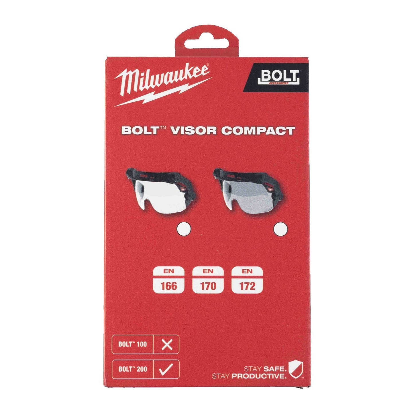 Milwaukee Kompakt-Visier BOLT™ klar Packung