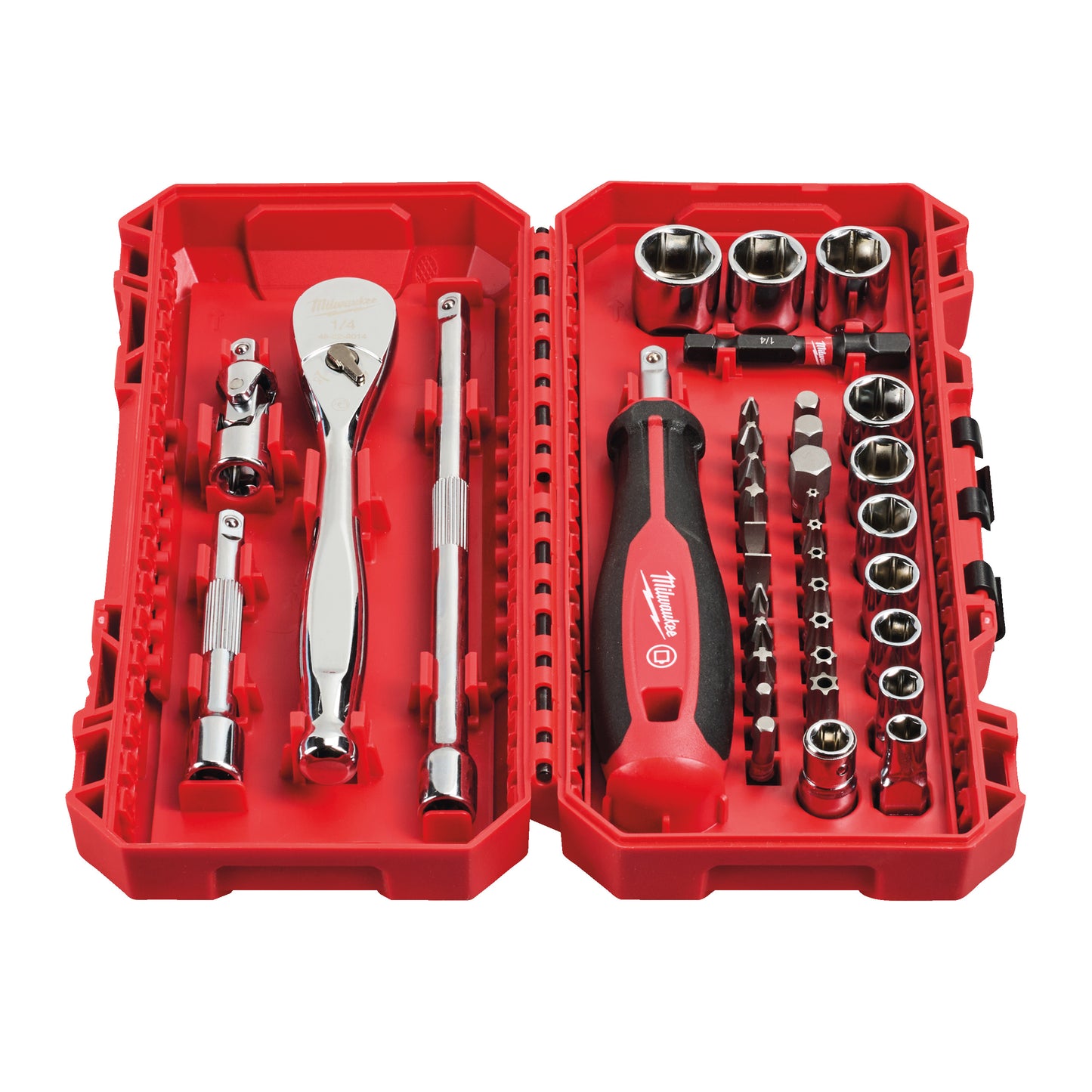 Milwaukee Ratschen- & Steckschlüsseleinsatz-Set 1/4" - 38-teilig 2