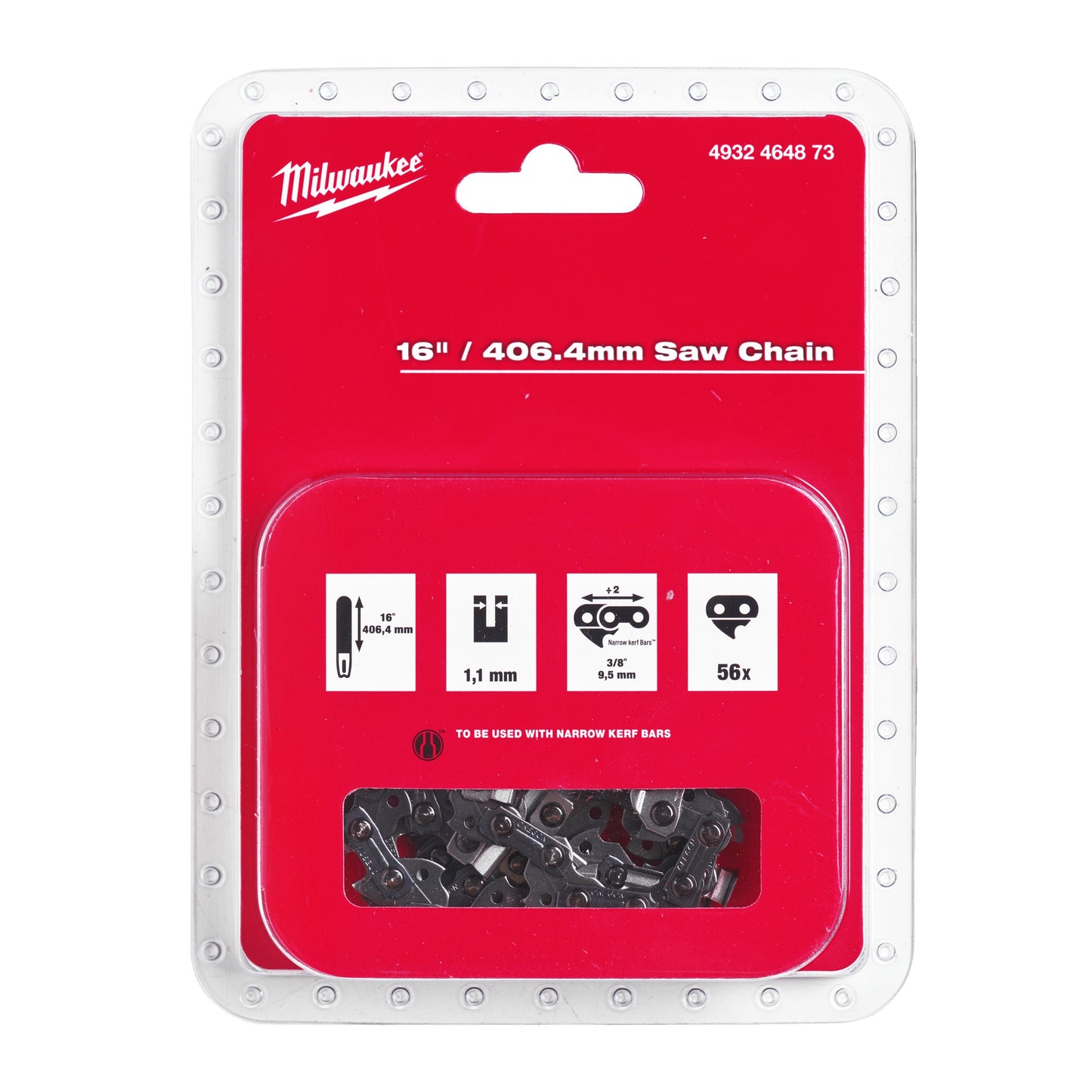 Milwaukee Sägekette 3/8" für M18 FCHS - 40 cm